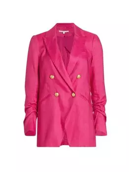 Двубортный жакет Hirsh Veronica Beard, фуксия