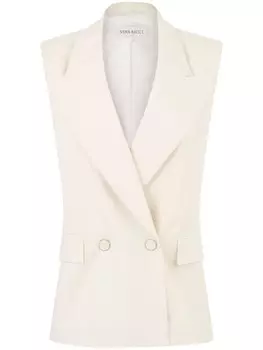 Двубортный жилет Nina Ricci, нейтральный цвет