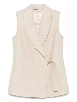 Двубортный жилет Peserico, нейтральный