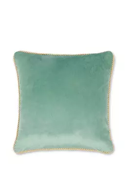 Двухцветная бархатная подушка 45х45см Coincasa, голубой