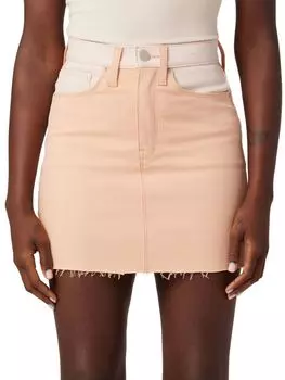 Двухцветная джинсовая мини-юбка Viper Hudson, цвет Pink Sand