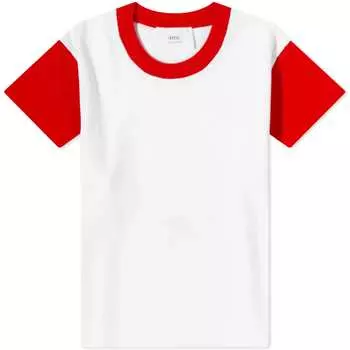 Двухцветная футболка AMI Paris ADC