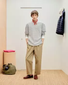 Двухцветная футболка с длинным рукавом в стиле пуфик Green Coast, белый