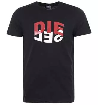 Двухцветная футболка с логотипом T Diegos N22 Diesel, черный