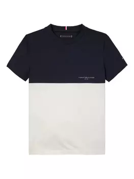 Двухцветная футболка Tommy Hilfiger Junior, синий