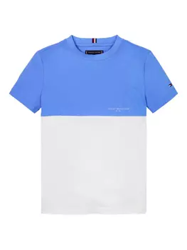Двухцветная футболка Tommy Hilfiger Junior, синий