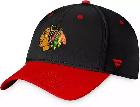 Двухцветная гибкая кепка Authentic Pro Draft NHL Chicago Blackhawks 2023