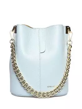 Двухцветная кожаная сумка Luisa Vannini, мультиколор