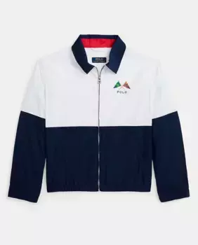 Двухцветная куртка для мальчика на молнии Polo Ralph Lauren, темно-синий