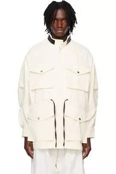 Двухцветная куртка с четырьмя карманами цвета «Off-White» System