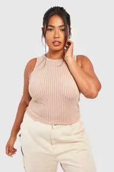 двухцветная майка racer топ Boohoo, серый