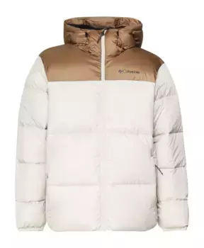 Двухцветная нейлоновая куртка со встроенным капюшоном. Columbia, белый