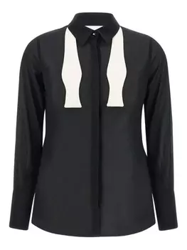 Двухцветная рубашка Elisabetta Franchi, черный