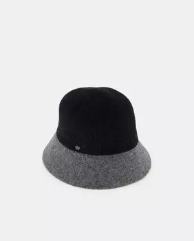 Двухцветная шляпа-клош черного цвета Tirabasso, черный