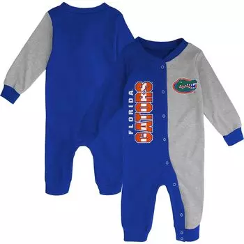 Двухцветная спальная куртка для младенцев Royal/серого цвета Florida Gators Half-Time Outerstuff