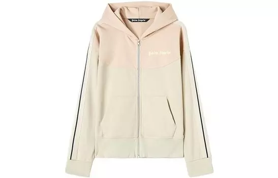 Двухцветная спортивная куртка с капюшоном Palm Angels, бежевый