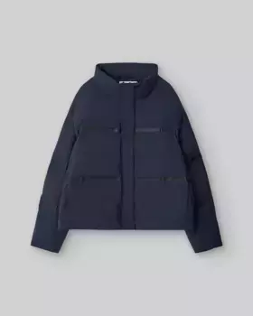 Двухцветная стеганая женская куртка Adolfo Dominguez, темно-синий