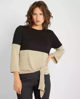 Двухцветная трикотажная женская футболка Trucco, мультиколор