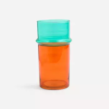 Двухцветная ваза из переработанного стекла Assa El Corte Ingls, апельсин