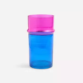 Двухцветная ваза из переработанного стекла Assa El Corte Ingls, синий