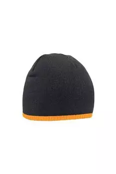 Двухцветная вязаная шапка Beechfield, черный