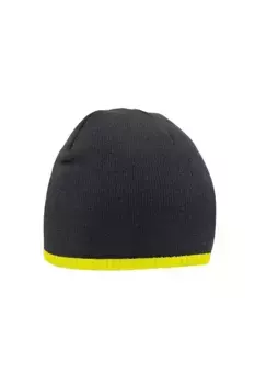 Двухцветная вязаная шапка Beechfield, черный