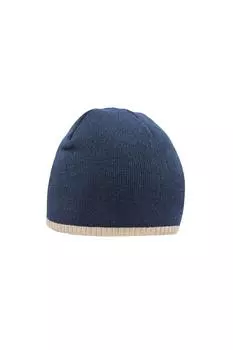 Двухцветная вязаная шапка Beechfield, темно-синий