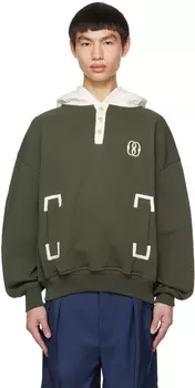 Двухцветное худи Bally Off-White & Khaki