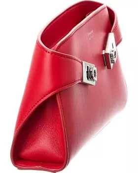 Двухцветное кожаное плечо через плечо Ferragamo Hug Salvatore Ferragamo, красный