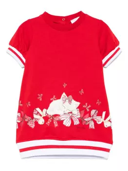 Двухцветное платье Monnalisa, красный