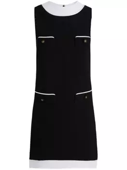 Двухцветное платье Moschino, черный