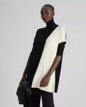Двухцветное женское пончо вязки Simorra, мультиколор