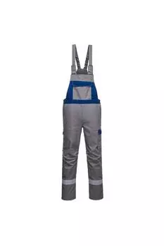 Двухцветные брюки с нагрудником и подтяжками Bizflame Ultra Portwest, серый