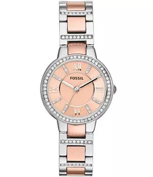 Двухцветные часы Fossil Virginia, розовый