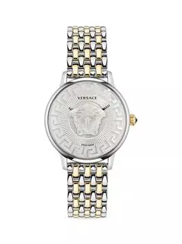 Двухцветные часы Medusa Alchemy из нержавеющей стали Versace