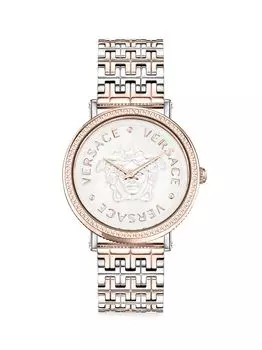 Двухцветные часы V-Dollar из нержавеющей стали Versace, золотой