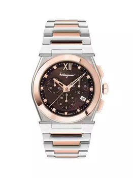 Двухцветные часы Vega Chrono FERRAGAMO, золотой