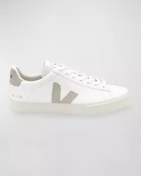 Двухцветные кожаные низкие кеды Campo VEJA