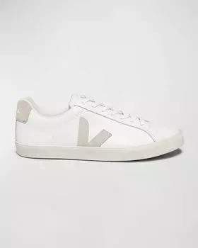 Двухцветные кожаные низкие кеды Esplar VEJA, цвет Extra White Sable
