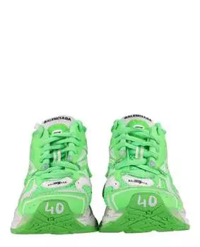 Двухцветные кроссовки Runner Balenciaga, зеленый