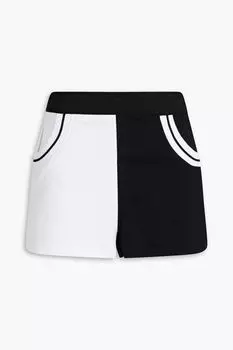 Двухцветные махровые шорты Sophie из французского хлопка SOLID & STRIPED, черный