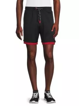 Двухцветные многослойные шорты Spyder, цвет Blazing Black
