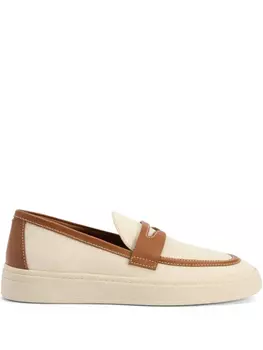 Двухцветные мокасины Giuseppe Zanotti, нейтральный