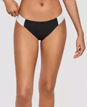 Двухцветные плавки бикини с лазерной обработкой Gisela, черный