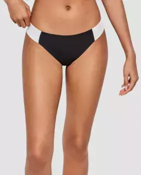 Двухцветные плавки бикини, вырезанные лазером Gisela, черный