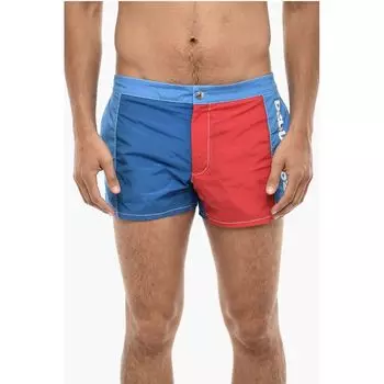 Двухцветные шорты для плавания с логотипом сбоку Dsquared2, Blue