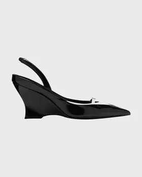 Двухцветные туфли на танкетке Raven с пяткой на пятке Givenchy, цвет Whiteblack