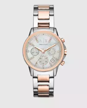 Двухцветные женские часы Armani Exchange Lady Banks AX4331 из стали, мультиколор