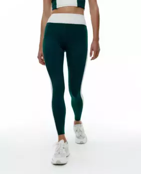 Двухцветные женские спортивные леггинсы с завышенной талией Black Limba, зеленый