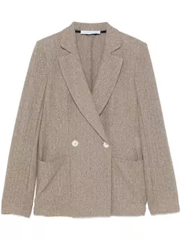 Двухцветный блейзер с фризе Harris Wharf London, нейтральный